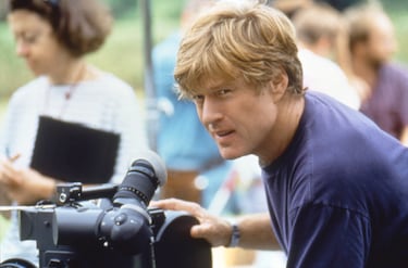 El actor, director y productor estadounidense Robert Redford en el rodaje de su película "Quiz Show", basada en el libro de Richard N. Goodwin en 1994.