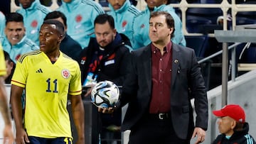 Néstor Lorenzo en un partido de la Selección Colombia.