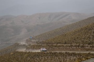 El polaco Jakub Przygonski durante la quinta etapa entre Tupiza y Oruro.