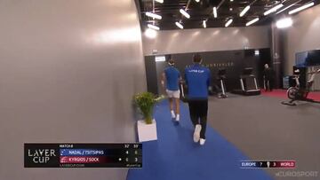 El gran momentazo de la Laver Cup: Federer persiguiendo a Nadal hasta el baño