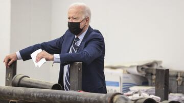 U.S. President Joe Biden visiting Plumbers &amp; Gasfitters Local 5 Training Facility in Lanham, Maryland on Wednesday August 4, 2021. The President is expected to meet with union members from the United Association, trainers and apprentices.
