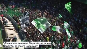 Los lamentables cánticos de los ultras del Betis: "Esta noche se muere Caparrós"