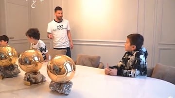 La pregunta sobre el Balón de Oro que muchos se hacen la hizo Thiago Messi a su padre