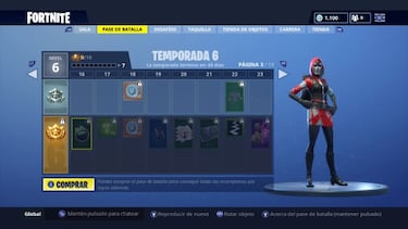 Fortnite Battle Royale: Todos los skins y recompensas del Pase de Batalla de la Temporada 6