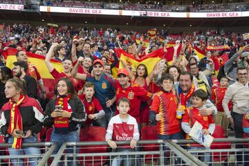 Spain fans at Wembley