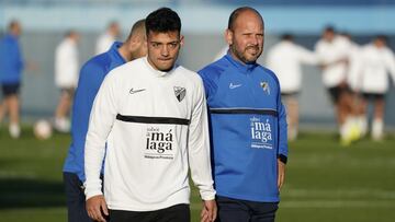 José Alberto, durante la sesión previa al duelo ante el Rayo Majadahonda.