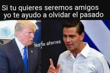 Donald Trump fue recibido por Peña Nieto en México, pero también por los memes