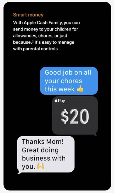Tus hijos usarán Apple Pay con esta nueva función