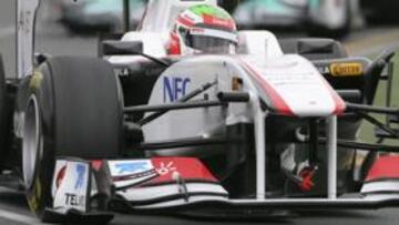 <b>CUMPLIÓ CON NOTA. </b>Sergio Pérez, al volante de su Sauber.