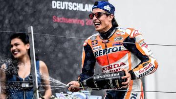 Marc Márquez durante el Gran Premio de Alemania de MotoGP 2017.