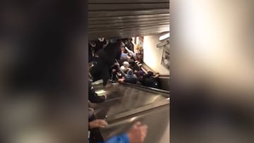 Pánico en Roma: múltiples fans del CSKA heridos al romperse la escalera mecánica del metro