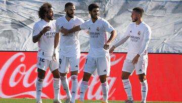 Benzema, Asensio y Hazard.