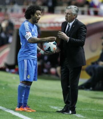 Marcelo y Ancelotti.