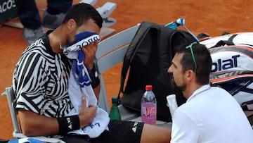 Tsonga se retiró por lesión.