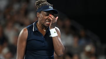 Venus Williams, contra Olga Danilovic en el Open de Australia.