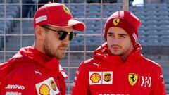 Vettel y Leclerc.