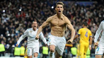 Cristiano, tras marcar en el Madrid-Juventus.