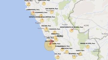 Mapa de casos por coronavirus por departamento en Perú: hoy, 9 de mayo