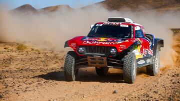 Sainz con el Mini en Marruecos.