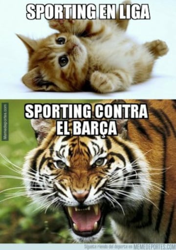 Los mejores memes del Barcelona-Sporting