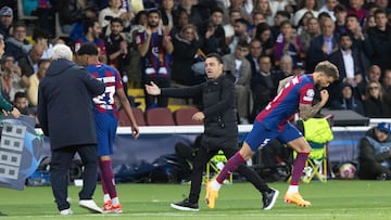 Lamine, al ser sustituido por Iñigo Martínez.