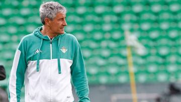 Setién dirige la sesión del Betis: su futuro, aún en el alambre