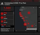 Mapa de casos por coronavirus por departamento en Perú: hoy, 1 de abril