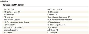 La Primera RFEF, jornada a jornada