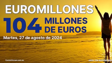 Euromillones: comprobar los resultados del sorteo de hoy, martes 27 de agosto