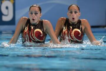 Las nadadoras argentinas, Etel Sánchez y Sofía Sánchez.