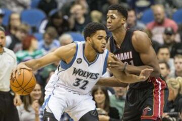 Karl-Anthony Towns y Hassan Whiteside.