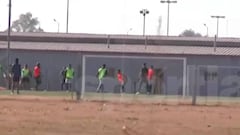 Un grupo de jugadores de Racing se entrenan juntos en Rosario