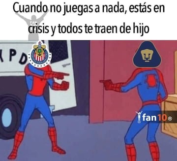 Los memes ríen con la eliminación de Pumas y Chivas