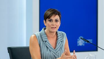 La ministra Portavoz y de Política Territorial, Isabel Rodríguez, durante una rueda de prensa posterior a la reunión del Consejo de Ministros, en el Palacio de la Moncloa, a 29 de agosto de 2023, en Madrid (España). Durante la comparecencia, Iceta, ha reiterado que el Gobierno ha actuado con la máxima celeridad en el ‘caso Rubiales’. “Desde el Gobierno hemos actuado tan pronto como los mecanismos legales nos lo han permitido”, ha insistido el ministro de Deporte, que ha resaltado que actuaron antes de que lo hiciera la FIFA. Estas declaraciones han tenido lugar después de que la vicepresidenta segunda y ministra de Trabajo y Economía Social en funciones, Yolanda Díaz, admitiese que el Gobierno actuó con "lentitud".
29 AGOSTO 2023;CASO RUBIALES;DEPORTES;MUNDIAL;BESO;JENI HERMOSO;FUTBOL;FUTBOL FEMENINO
Alberto Ortega / Europa Press
29/08/2023