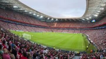 San Mamés luce así tras concluir hace casi un mes las obras en el Fondo Sur.