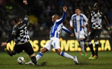 Jackson Martínez participó de la jugada del primer gol ante Boavista. Al final fue victoria 2-0