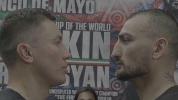 Desafiante cara a cara entre Golovkin y Martirosyan
