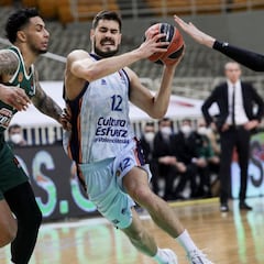 Rodillo del Panathinaikos que señala la involución del Valencia