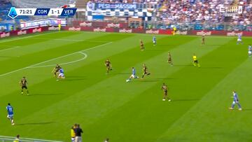 ¡Qué bueno eres Nico Paz! Disfruten de la asistencia de jugón que es para ver una y otra vez