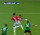 México reclama un penalti por claras manos del croata Srna