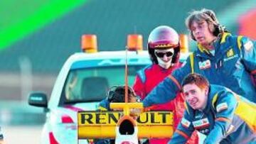 Fernando Alonso, con el R29.