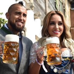 Vidal mostró su celebración del Oktoberfest en familia