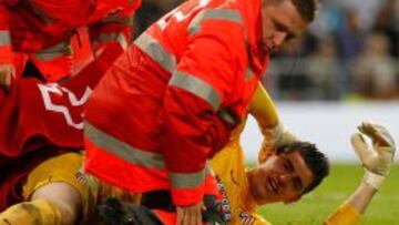 También hubo mecherazo a Courtois en la final copera