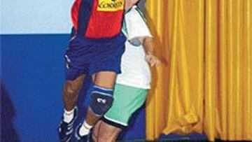 <b>PRUEBAS.</B> Roberto García es uno de los extremos más en forma.