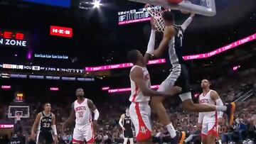 En su segundo partido en la NBA ya es diferencial: la doble acción brillante de Wembanyama