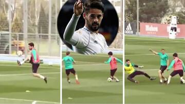 Isco desatado: destrozó a dos compañeros en una baldosa