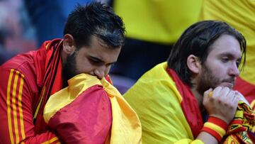 La afici&oacute;n despide a Espa&ntilde;a del Mundial de Rusia 2018