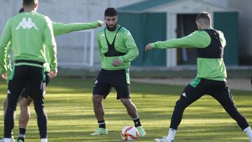 Fekir, durante un entrenamiento. 