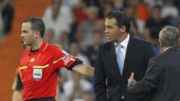 Luis García, expulsado en el Bernabéu.