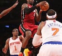 LeBron ganó el duelo a Melo y los Heat siguen con su racha